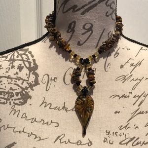 Handmade Necklace Includes Tiger Eye